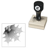 KerstHolly Rubberstempel (Gestempeld)