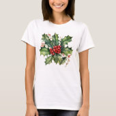 KerstHolly Sprig T-shirt (Voorkant)
