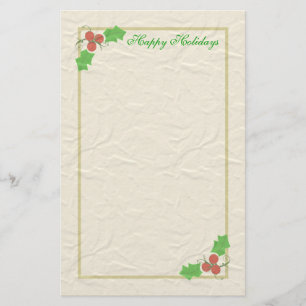 KerstHolly Stationery Briefpapier