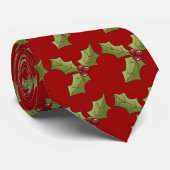 KerstHolly stropdas (Opgerold)