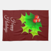 KerstHolly Theedoek (Horizontaal)
