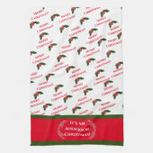 KerstHolly Theedoek (Verticaal)