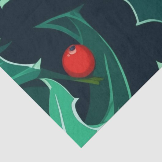 KerstHolly Tissuepapier (Detail)