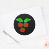 KerstHolly VI Ronde Sticker (Envelop)