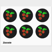 KerstHolly VI Ronde Sticker (Vel)