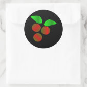 KerstHolly VI Ronde Sticker (Tas)