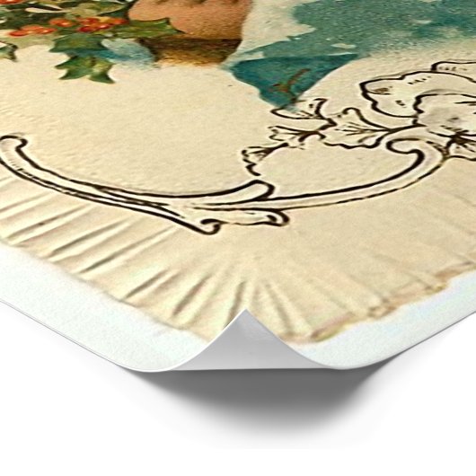 "KerstHolly" Vintage Poster (Hoek)