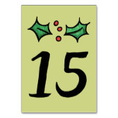 KerstHolly Weddenschappen Kaart (Voorkant)