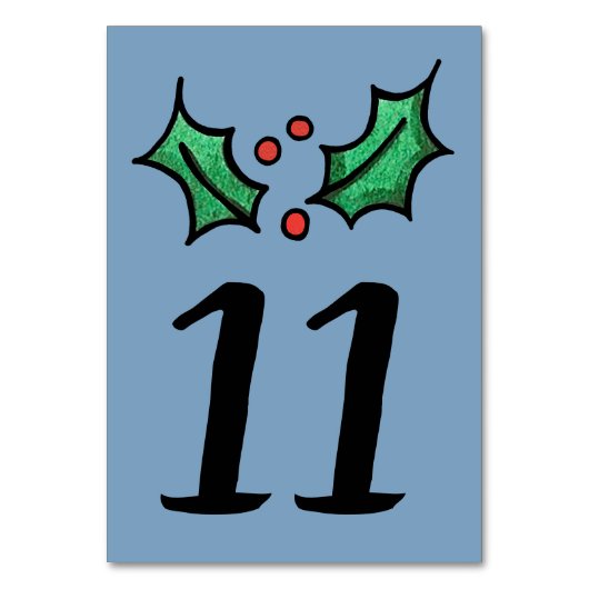 KerstHolly Weddenschappen Kaart (Voorkant)