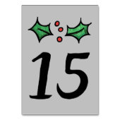 KerstHolly Weddenschappen Kaart (Voorkant)