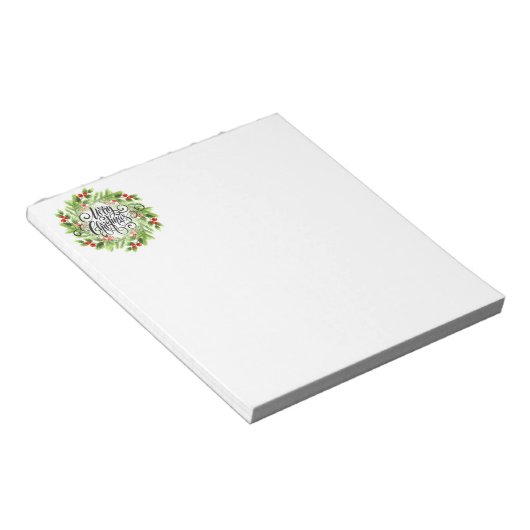 kerstHolly Wreated-laptop Notitieblok (Schuin)