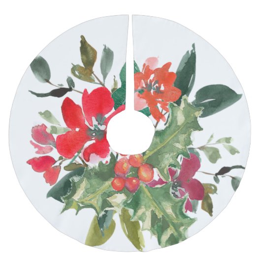 KerstHolly Wreath Floral Kerstboom Rok (Voorkant)