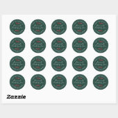 Kersthomemade Cranberry Jam Can Dark Green Ronde Sticker (Vel)