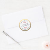 Kersthomemade Cranberry Jam Can Gold Ronde Sticker (Envelop)