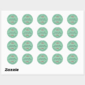 Kersthomemade Cranberry Jam Green Waterverf Ronde Sticker (Vel)