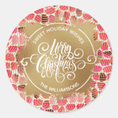 Kersthomemade Holiday Baking Ronde Sticker (Voorkant)