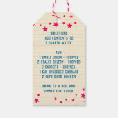 Kersthomemade soep een label voor jar gift cadeaulabel (Achterkant)