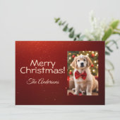 Kersthond 11, Vrolijk Kerstfeest, Kerstkaart Kaart (Staand voorkant)