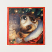 Kersthond 2 wandkleed (Voorkant (horizontaal))