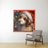 Kersthond 2 wandkleed (In situ)