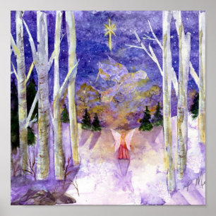 Kersthond Angel Poster