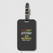 Kersthond Attitude Humor Bagagelabel (Voorkant (verticaal))