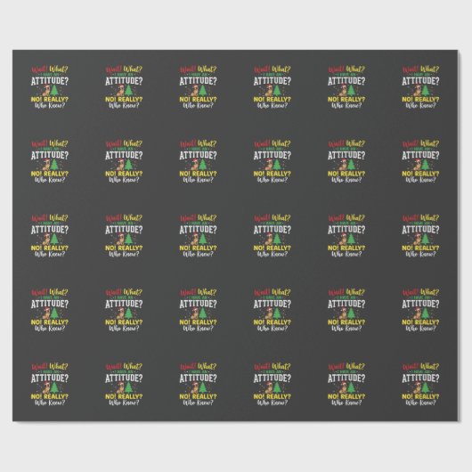 Kersthond Attitude Humor Cadeaupapier (Vlak)