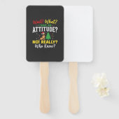 Kersthond Attitude Humor Handwaaier (Voorkant en achterkant)