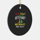 Kersthond Attitude Humor Keramisch Ornament (Rechts)