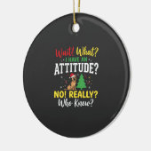 Kersthond Attitude Humor Keramisch Ornament (Links)