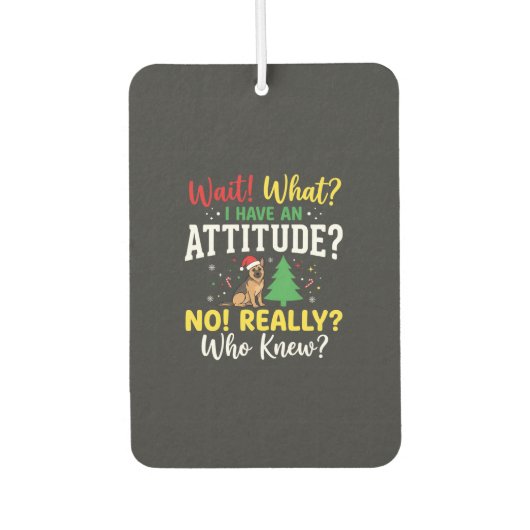 Kersthond Attitude Humor Luchtverfrisser (Voorkant)