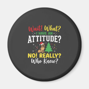 Kersthond Attitude Humor Magneet
