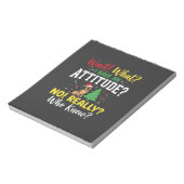 Kersthond Attitude Humor Notitieblok (Linkerzijde)