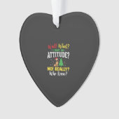 Kersthond Attitude Humor Ornament (voorkant)