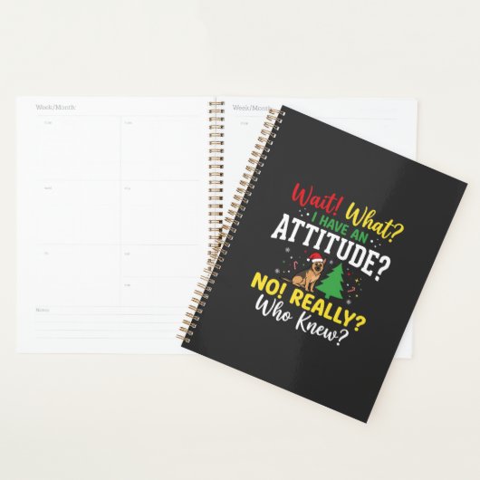 Kersthond Attitude Humor Planner (Display)