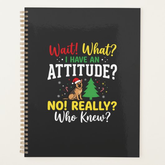 Kersthond Attitude Humor Planner (Voorkant)
