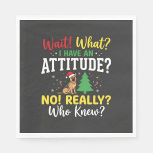 Kersthond Attitude Humor Servet