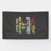 Kersthond Attitude Humor Spandoek (Horizontaal)