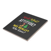 Kersthond Attitude Humor Tegeltje (Zijkant)