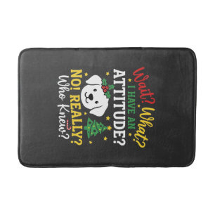 Kersthond Attitude Vakantie Humor Badmat