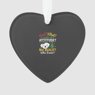 Kersthond Attitude Vakantie Humor Ornament