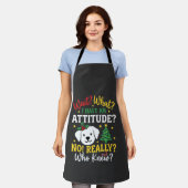 Kersthond Attitude Vakantie Humor Schort (Gedragen)