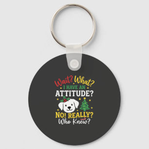Kersthond Attitude Vakantie Humor Sleutelhanger