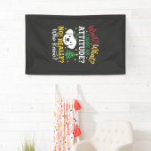 Kersthond Attitude Vakantie Humor Spandoek (Insitu)
