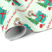 Kersthond ben ik slecht geweest. cadeaupapier (Rol Hoek)