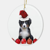 Kersthond Bernese Mountain Keramisch Ornament (Links)