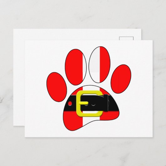 kersthond briefkaart (Voorkant / Achterkant)