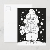 Kersthond Briefkaart (Voorkant / Achterkant)