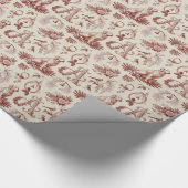 Kersthond Cadeau Inpakpapier Letter A Monogram (Hoek)