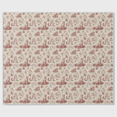 Kersthond Cadeau Inpakpapier Letter A Monogram (Vlak)